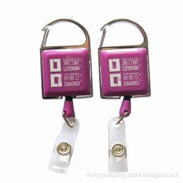 Badge Reel with Metal Clip on the Back